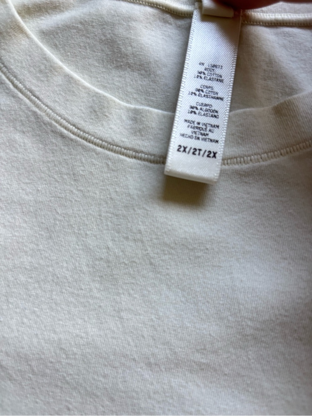 SKIMS Cotton Jersey Short Sleeve T-Shirt Beige 2X - Picture 7 of 8